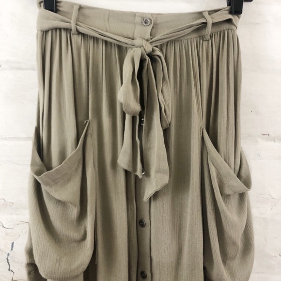 Khaki Midi Skirt - Picture 4 of 5